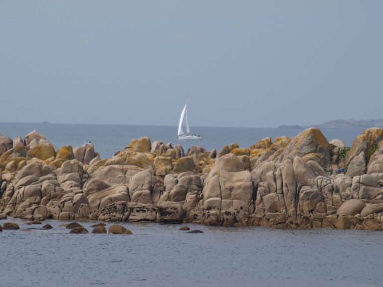 Velero saliendo de la ría